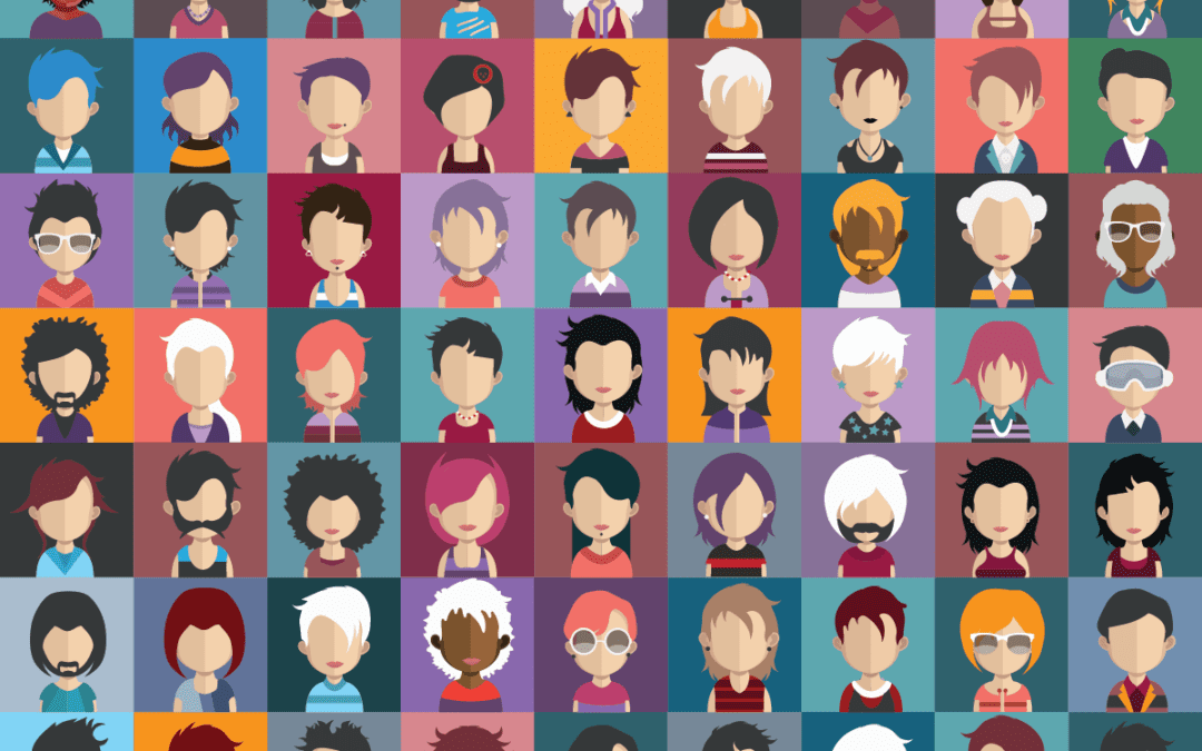 grid of diverse people
